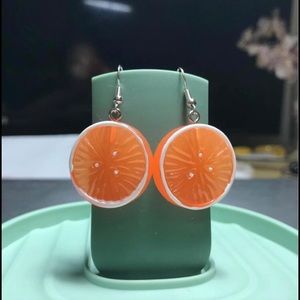Cute Earrings- miniature orange slice